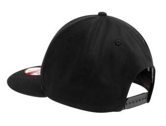 New Era Flat Bill Snapback Hat - Black, One Size