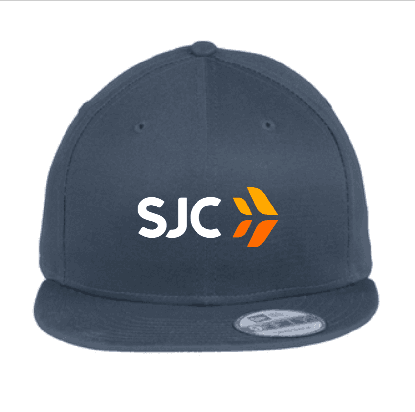 New Era Flat Bill Snapback Hat - Navy, One Size